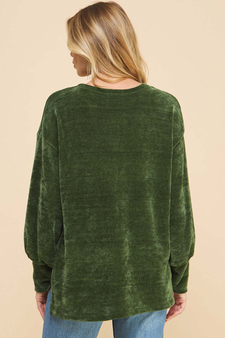 Chenille Crewneck Sweater