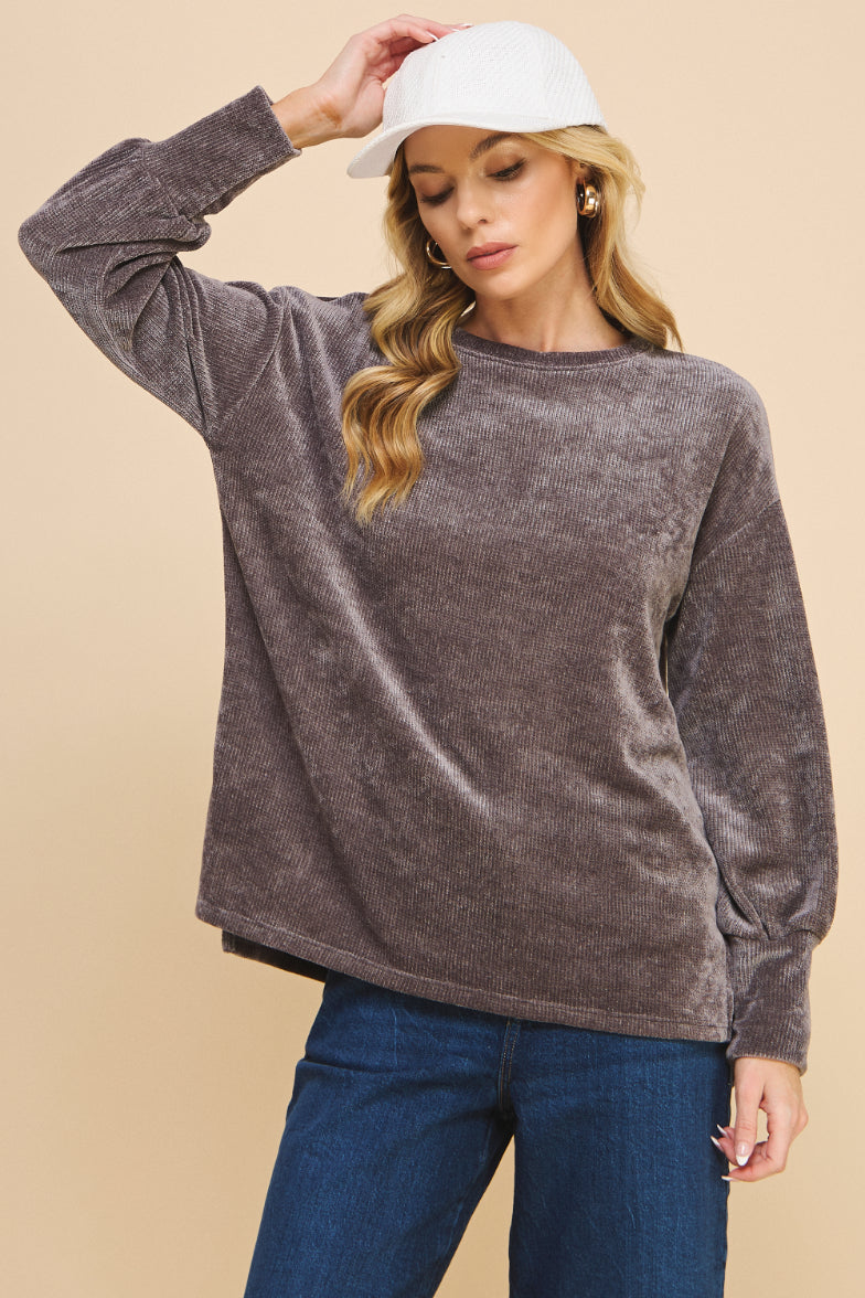 Chenille Crewneck Sweater