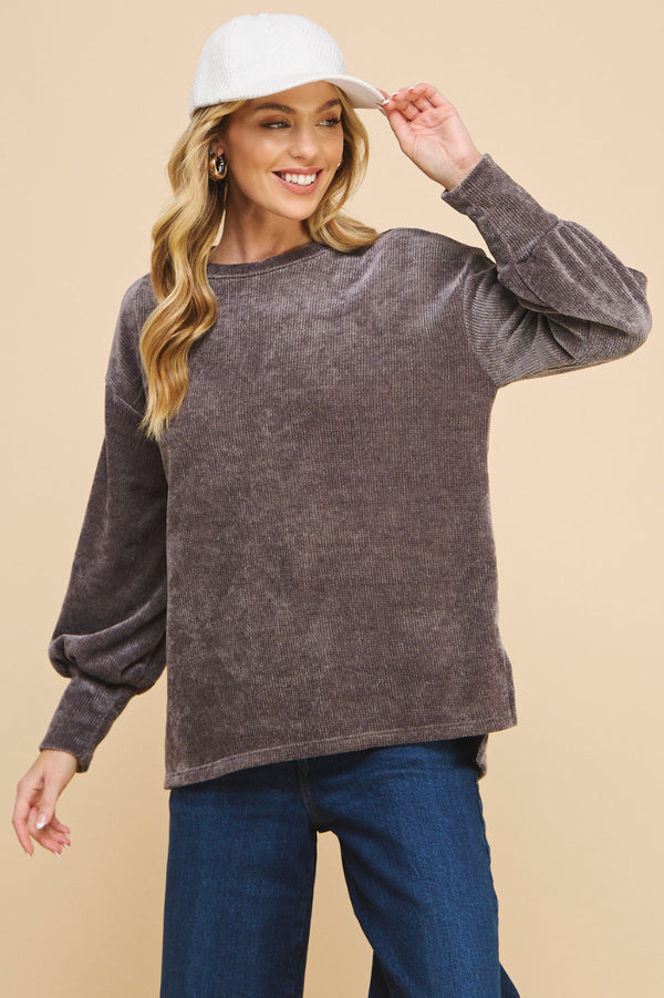 Chenille Crewneck Sweater