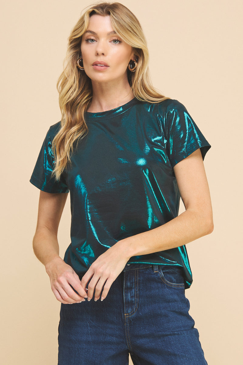 Metallic Basic t-shirt
