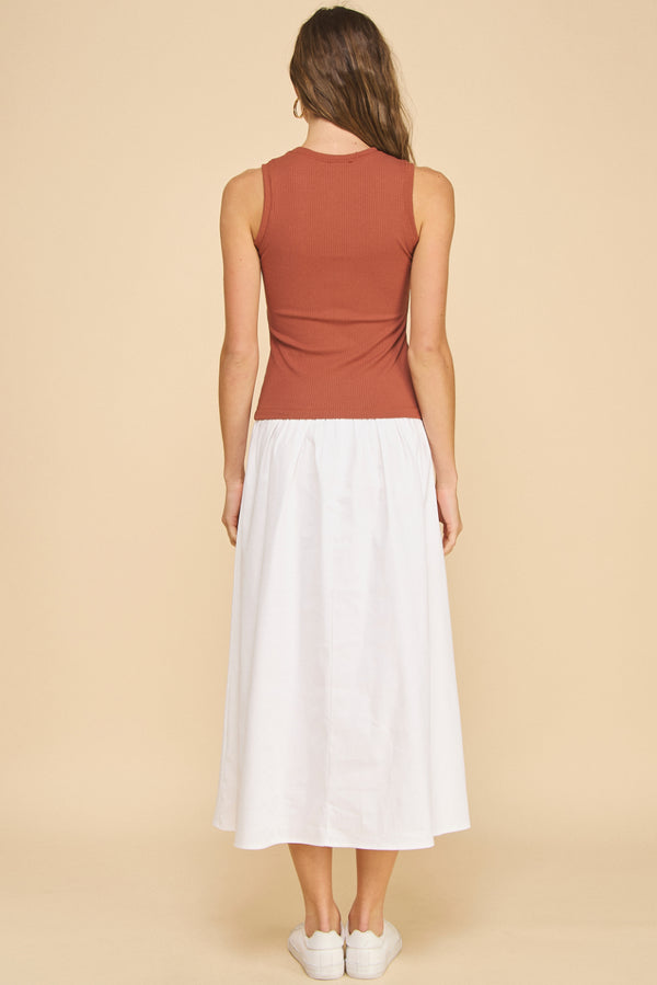 Drop-Waist Midi Dress