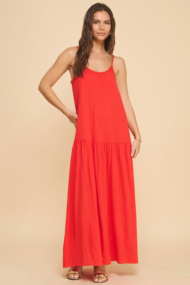 Maui Drop-Waist Maxi Dress