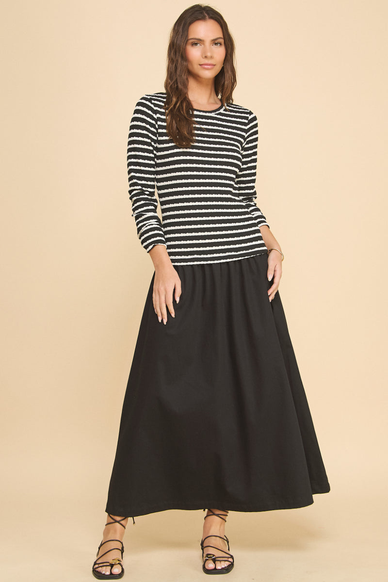 Hepburn Drop-Waist Midi Dress