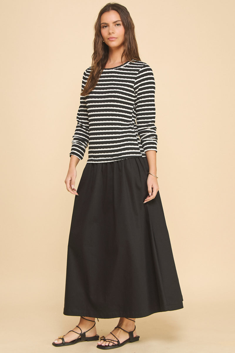 Hepburn Drop-Waist Midi Dress