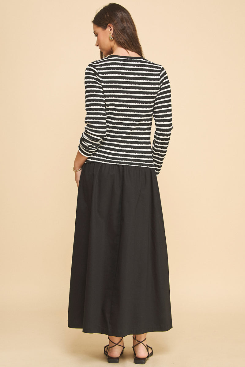 Hepburn Drop-Waist Midi Dress