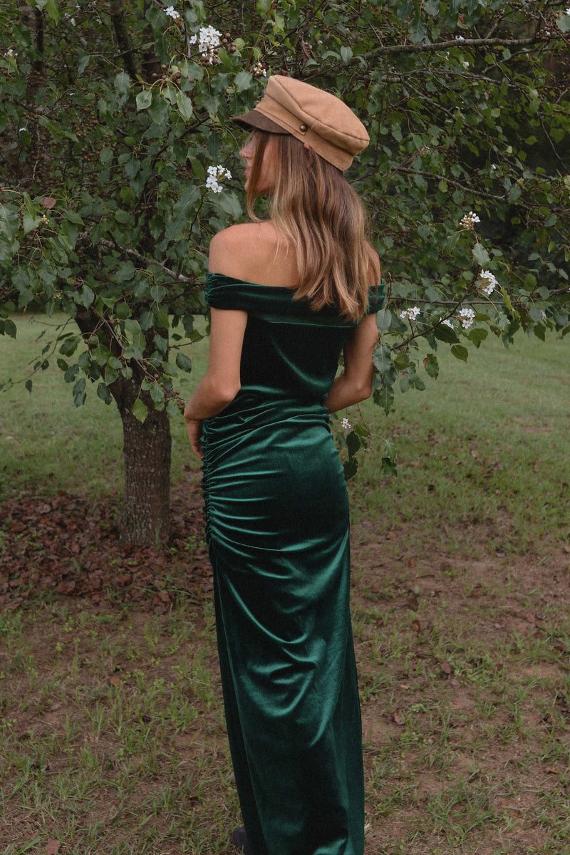 Sofia Off Shoulder Velvet Dress